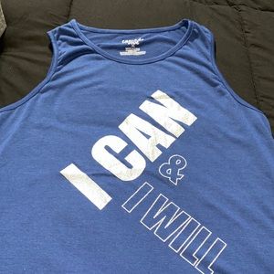 Blue & Silver Workout Tee